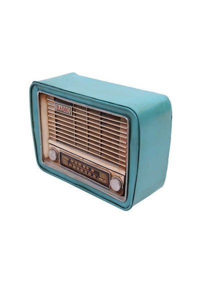 Dekoratif Metal Radyo Kumbara 1510B-1666