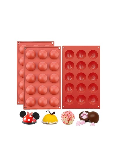 Yarım Küre Silikon Kek Kalıbı Çap : 5 Cm 15'li Goldcakes
