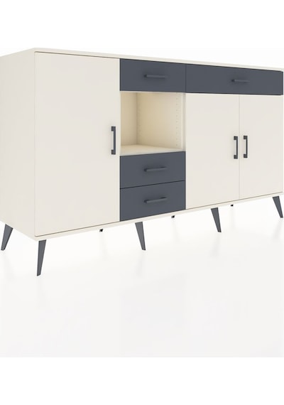 Hyperion Konsol 4 Raflı 4 Çekmeceli 3 Kapaklı 176x44x99 Aytaşı-aytaşı/antrasit Aytası - Aytası Hyperion Konsol 4 Raflı 4 Çekmeceli 3 Kapaklı 176x44x99 Aytaşı-aytaşı/antrasit Aytası - Aytası