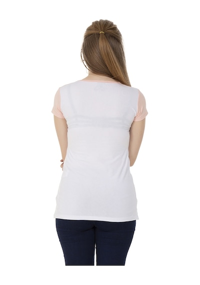 Toontoy Kids Toontoy Kız Çocuk T-shirt Paris Pul Nakış Beyaz