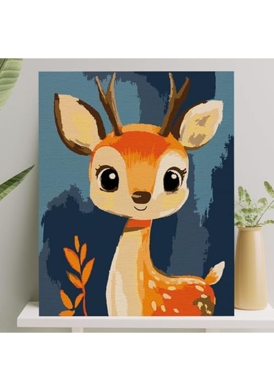 Sayılarla Boyama Tuval Seti Fırça Boya Dahil Çıtalı 40x50 Cm - Ceylan