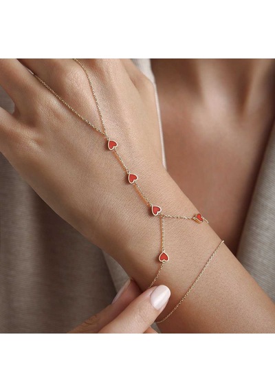 Cherry By Özkonak Kırmızı Kalp Şahmeran Altın