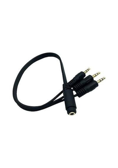 Ses Sistemi Kablosu 3 Erkek Aux 1 Dişi Aux 1 Dişi Stereo 3 Erkek Stereo Kablo
