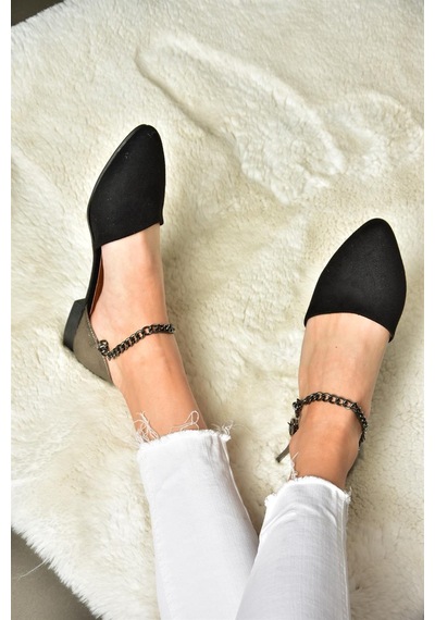 Fox Shoes Siyah/platin Kadın Babet B726024402 Siyah - Platin