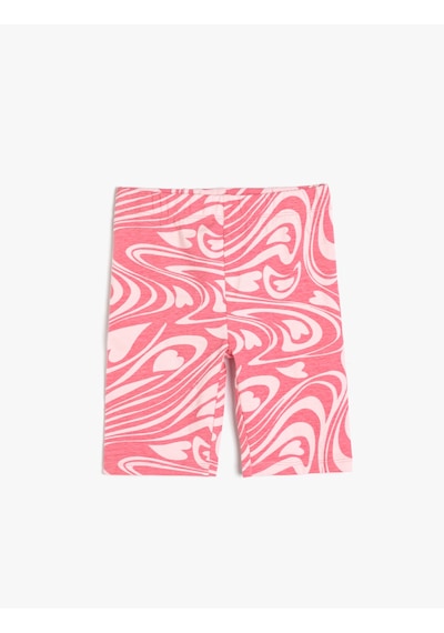 Koton Kısa Tayt Kalp Baskılı Beli Lastikli Pamuklu Pembe Desenli 4skg40066ak Pembe Desenli Koton Kısa Tayt Kalp Baskılı Beli Lastikli Pamuklu Pembe Desenli 4skg40066ak Pembe Desenli