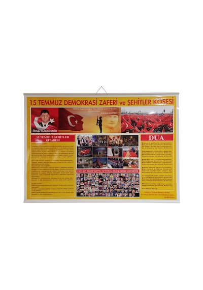 And 15 Temmuz Demokrasi Zaferi ve Şehitler Köşesi Levhası 70X100