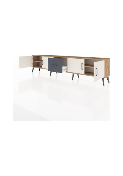 Arges Tv Ünitesi 2 Raflı Tek Çekmeceli 4 Kapaklı 220x30x51 Çam-aytaşı/antrasit Aytası/antrasıt - Atlas Çam Arges Tv Ünitesi 2 Raflı Tek Çekmeceli 4 Kapaklı 220x30x51 Çam-aytaşı/antrasit Aytası/antrasıt - Atlas Çam