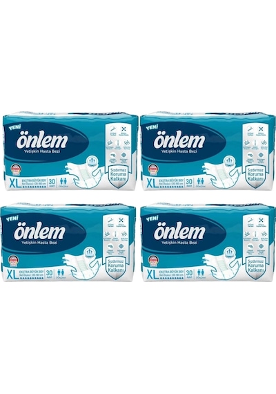 Önlem Belbantlı Hasta Bezi Eko Ekstra Büyük Boy XL 4 x 30'lu