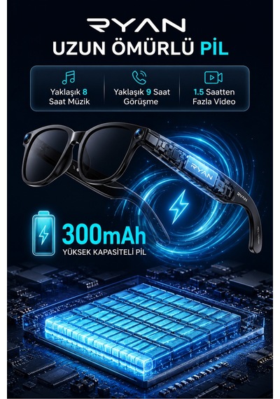 Yapay Zeka Destekli Kameralı Akıllı Güneş Gözlüğü Anlık Çeviri Fotoğraf Video Bluetooth Müzik Sesli Görüşme Ry-aıg01