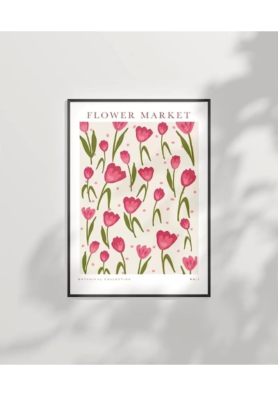 Çerçevesiz Poster Flower Market No 1