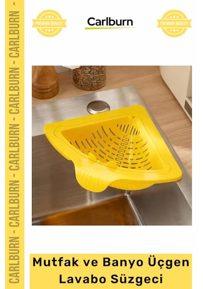 Özel Üretim Köşe Uyumlu Ergonomik Plastik Evye Organizer Atık Mutfak Banyo Üçgen Lavabo Süzgeci Çok Renkli