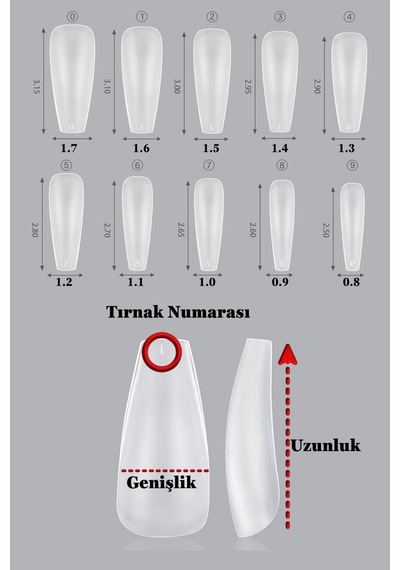 500 Adet Uzun Küt Coffin Yeni Nesil Jel Destekli Törpülenmiş Takma Tırnak Uzun Küt