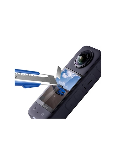 Insta360 X3 Aksiyon Kamera Uyumlu 2 Adet Şeffaf Ekran Koruyucu Nano Jelatin
