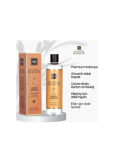 Bodrum Mandarin Mandalina Kolonyası 400 Ml Dökmeli 8'li Paket 80 Aile Ve Ofis Toptan Set Pet Şişe