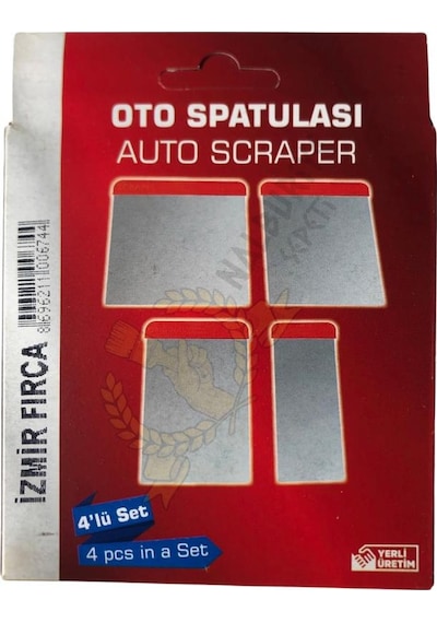 İzmir Fırça Oto Spatula Takımı - 5-8-10-12 X 12 Cm. - 4 Parça Set
