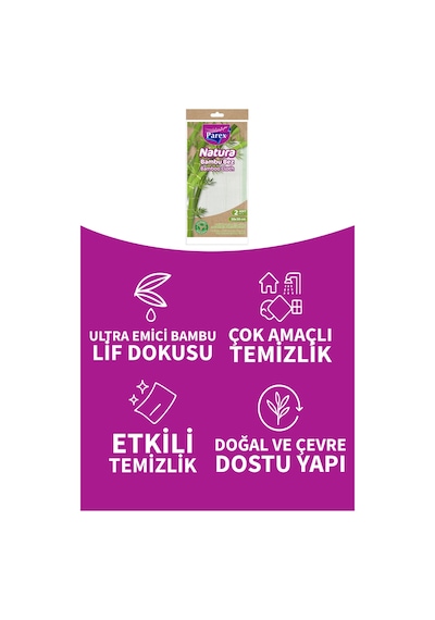 Natura Bambu Bez 2'li 30 X 30 Cm 24 Paket 1 Koli Diğer