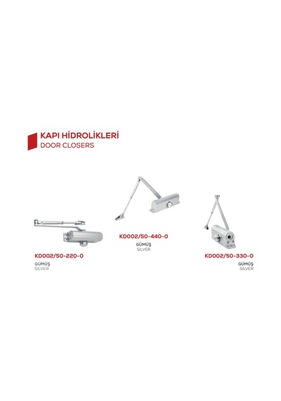 Kale Kapı Hidroliği Gümüş-güç Ayarlı-5 Numara- 80-120 Kg