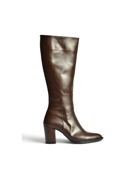 Fox Shoes V965012509 Kahverengi Kalın Topuklu Kadın Çizme