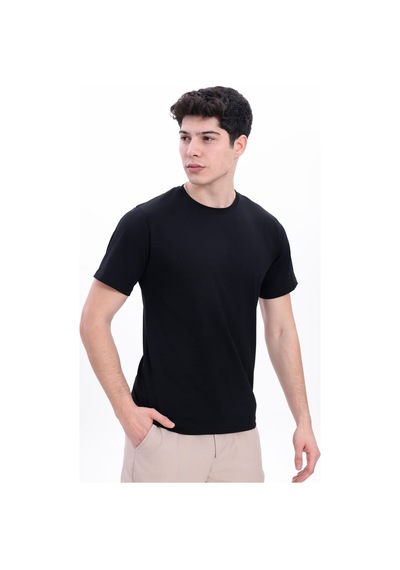 Blayn Jeans Erkek 10'lu Tişört Seti %100 Pamuk Basic Regular Fit Bisiklet Yaka Düz Renk Günlük T-shirt Siyah