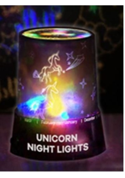 Bood Sm-08 Unıcorn Nıght Lıghts Gece Lambası Siyah