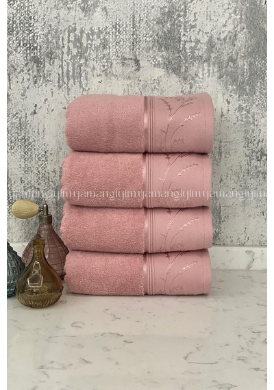Ditsy El-yüz Havlusu 4 Adet-pembe Pembe