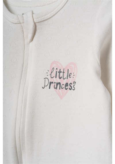 Babycosy Organic Wear %100 Organik Pamuk,ribana Kız Bebek Tulum Little Princess Baskılı-yenidoğan Ve Bebek Serisi Ekru Babycosy Organic Wear %100 Organik Pamuk,ribana Kız Bebek Tulum Little Princess Baskılı-yenidoğan Ve Bebek Serisi Ekru