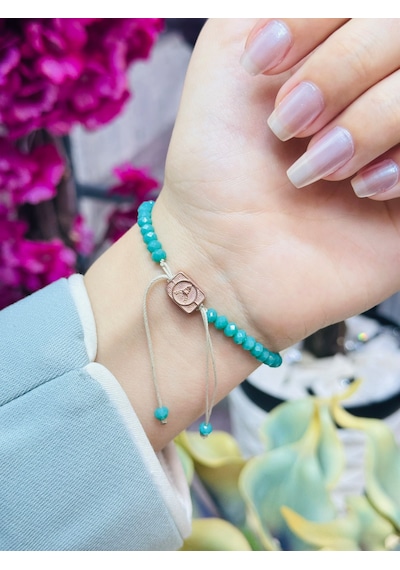 Kadın Gümüş Bileklik 14 Ayar Rose Altın Kaplama Kristal Taş Şık Hediye, İsteğe Göre İsim Yazılabilir Rose
