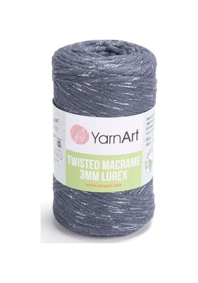 El Örgü İpi Twısted Macrame 3mm Lurex, 761, 4x250 Gr