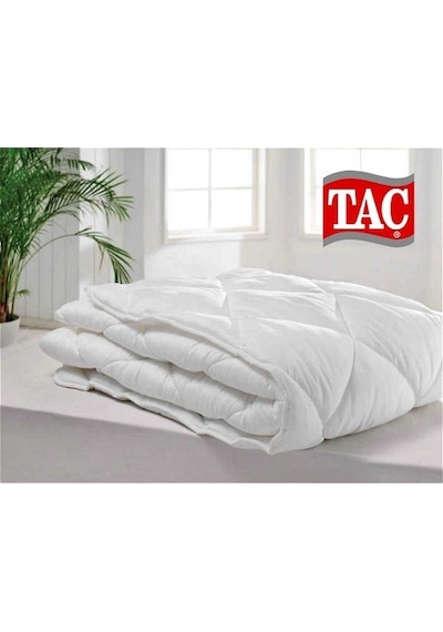 Taç Çift Kişilik King Size Microfiber Yorgan Beyaz