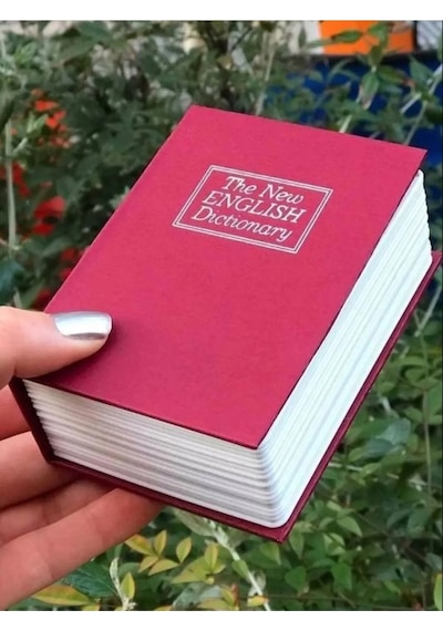 Kitap Şeklinde Gizli Kasa Hırsız Kilitli Sözlük Para Kumbarası Bordoo