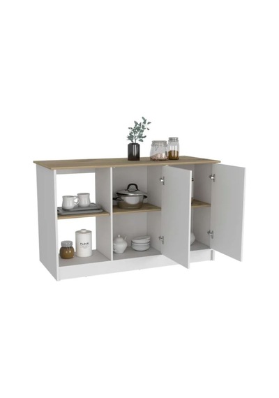 KUMSAL MUTFAK ADASI - BEYAZ-150 CM Atlantik Çam - Beyaz
