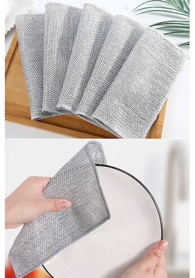 3 Adet Iki Katlı Zor Kir Bezi, Inox Telli Bulaşık Bezi, Mutfak Banyo Bezi Diğer
