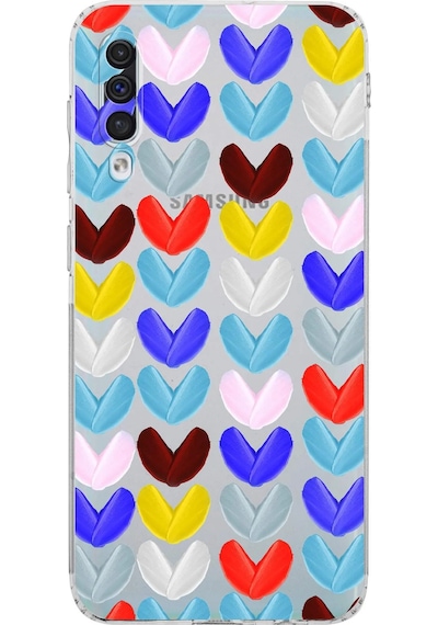 Samsung Galaxy A50s İle Uyumlu Water Color 1 Kamera Korumalı Şeffaf Kılıf Şeffaf