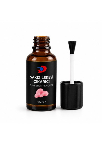 Sakız Sökücü Fırçalı Kapak 30 Ml Sakız Leke Çözücü Çıkartıcı Temizleyici Tekli