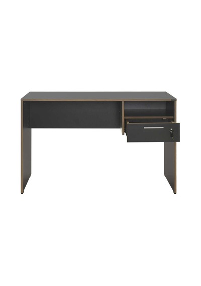 Concept Kilitli Çekmeceli Çalışma Masası-antrasit-kontra 120x75x60 Cm Gxyxd