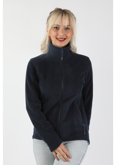 Kadın Balıkçı Fermuarlı Sweatshirt Lacivert