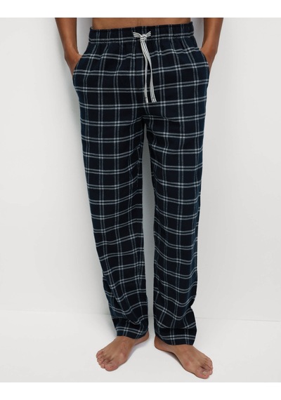 Marks & Spencer Çizgili %100 Pamuk Pijama Altı T07005125 Lacivert