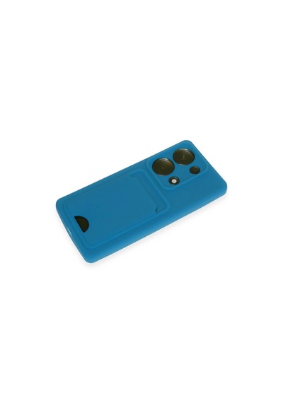 Xiaomi Redmi Note 13 Pro 4g Kılıf Kelvin Kartvizitli Silikon - Mavi -