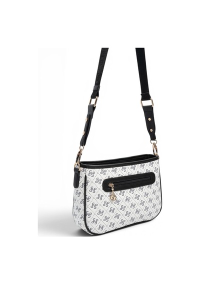 Silver & Polo Silver Polo Beyaz - Siyah Monogram Kadın Çapraz Çanta Sp1160