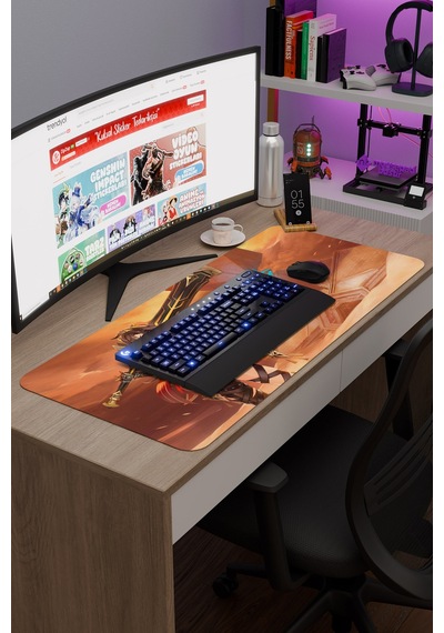 Dehya Genshin Impact Anime Gacha V2 - 90x40 Xxl Gaming Mouse Pad Fare Altlığı