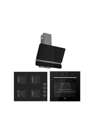 Elegant Line Plus Siyah  QBL62CS-SS205-D080 Ankastre Set