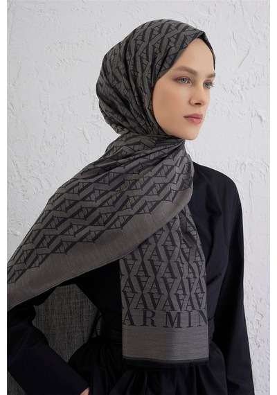 Armine Monogram Desen Edition Şal Gri