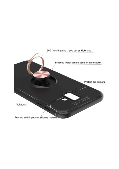 Samsung Uyumlu Galaxy J6 Plus (Sm-J610F) Yüzüklü Manyetik Ravel Kilif 513341906