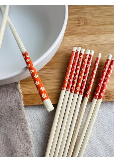 Chopsticks Bambu Yemek Çubuğu 10'lu Çok Renkli
