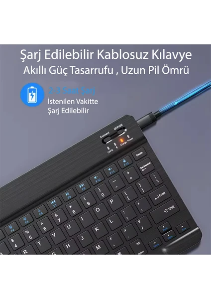 Honor Pad X9a 11.5 İnç 2025 Uyumlu Standlı Kılıf Dokunmatik Kalem Ve Klavye Set Arka Kapak