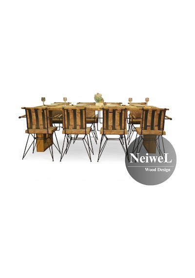 Neiwel Doer Doğal Ahşap Mutfak Ve Yemek Masası-70-120 Açık Ceviz