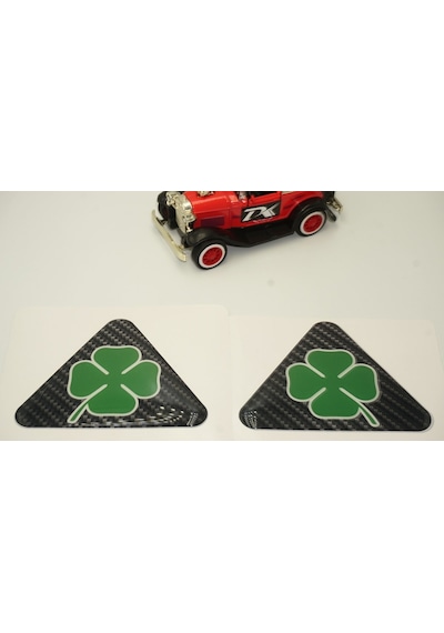 Alfa Romeo Yonca Logo Yan Çamurluk 3M 3D Karbon Damla Logo Amblem (547073915)