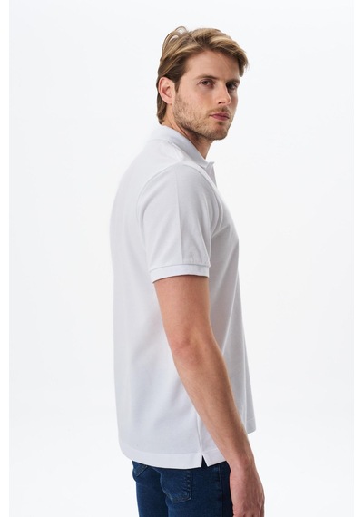 AR-MA Arma Erkek Regular Fit Baskılı % 100 Pamuk Pike Polo Yaka Tişört Y29374356202 Beyaz