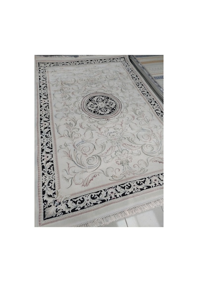 Şiraz 160x230 4m2 Dokuma Halı Krem/siyah