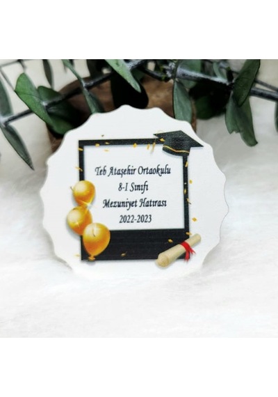 Üniversite Veya Lise Temalı Ahşap Magnet Mezuniyet Hatır 30 Adet